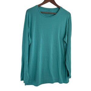 Little Sleepies Sleep Pajama Top Shirt XL Mens Teal Green Bamboo Long Sleeve